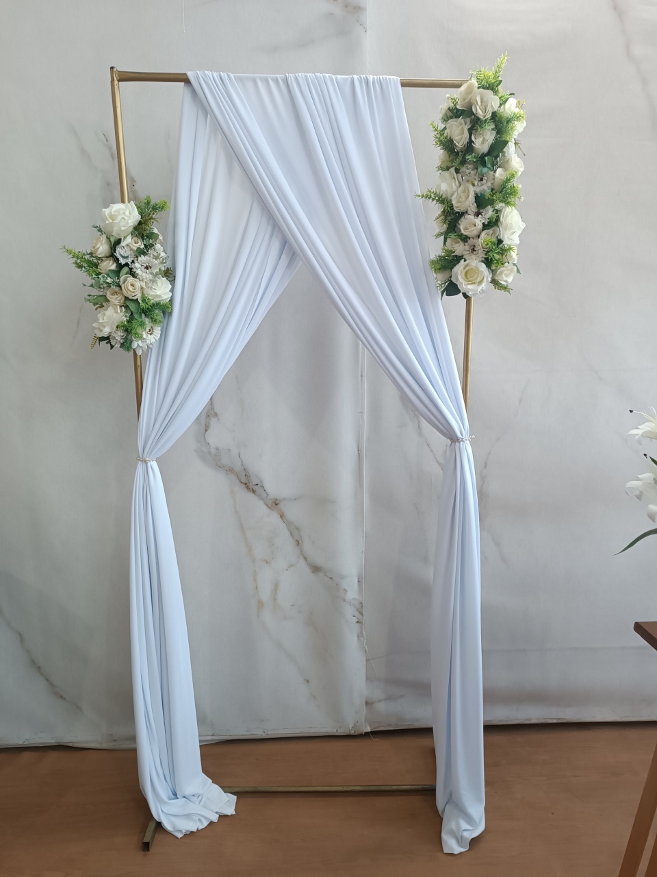 Painel Ret Pano Branco Casamento  - Cantinho da Cris Reis