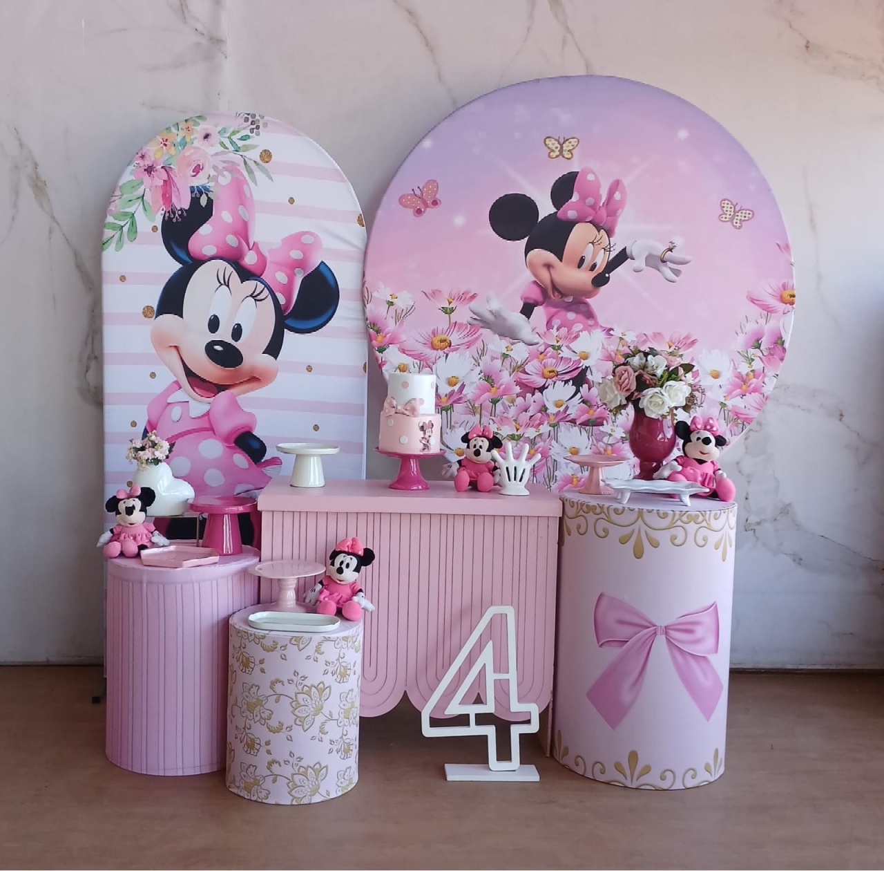 Kit Diamante Minnie Rosa  - Cantinho da Cris Reis