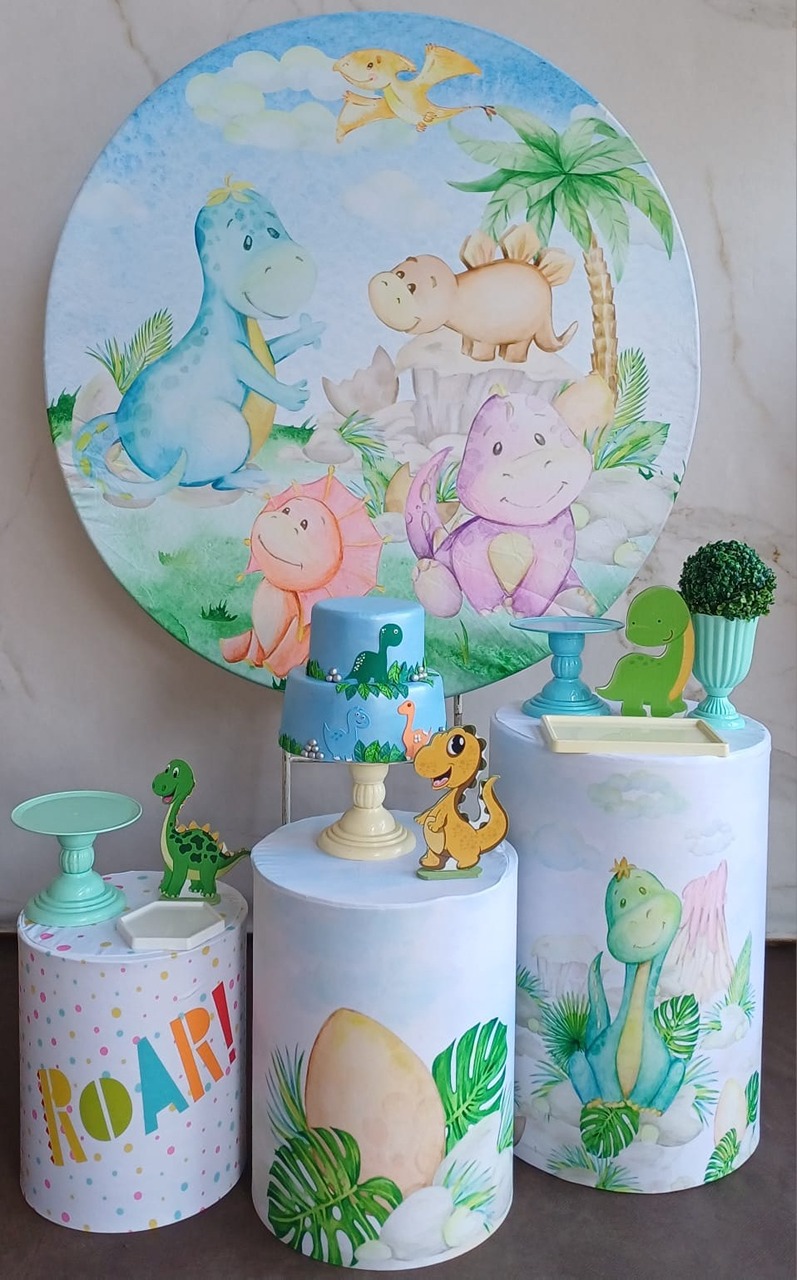 Kit Prata Dino Baby (2)  - Cantinho da Cris Reis