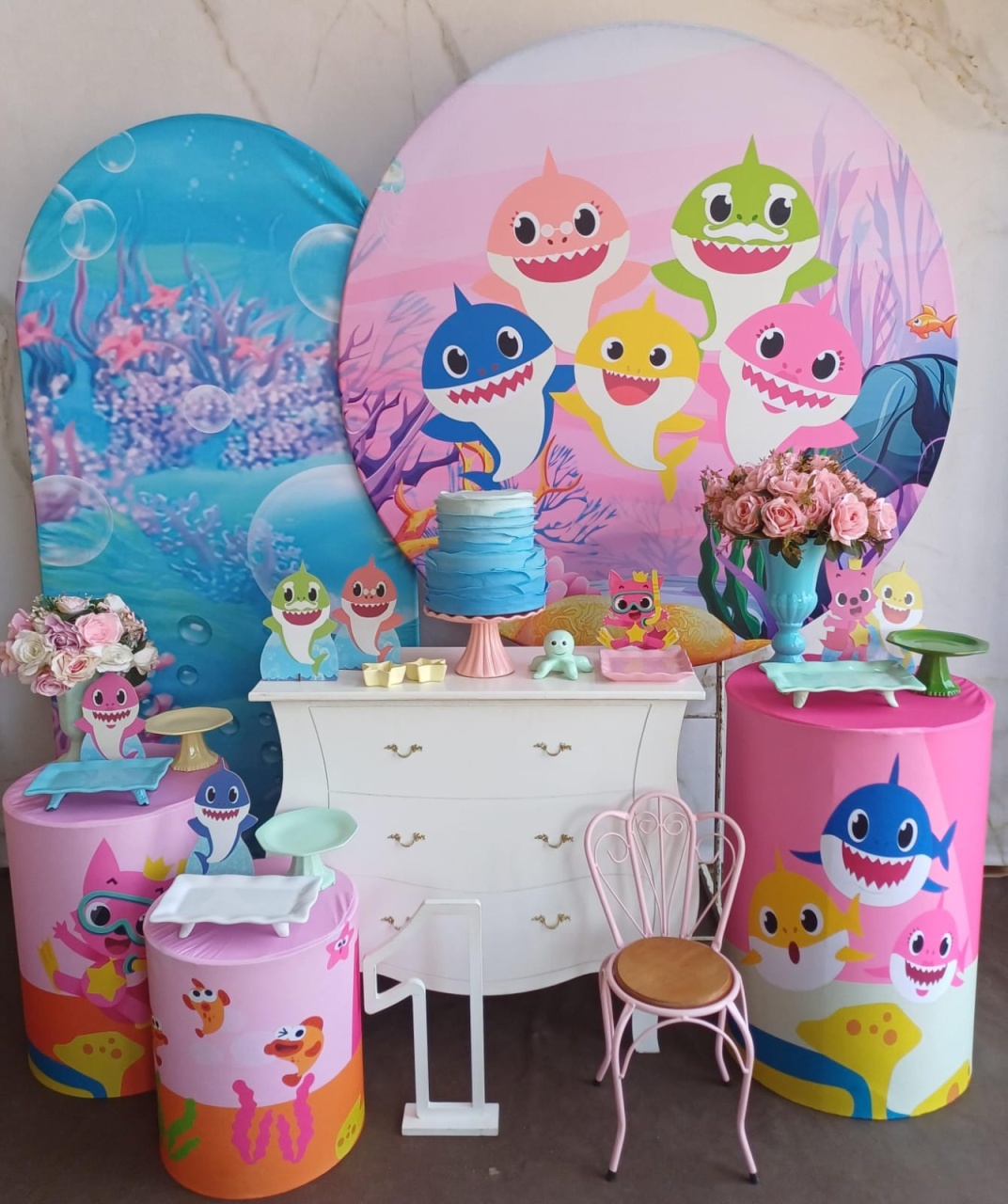 Kit Diamante Baby Shark Menina  - Cantinho da Cris Reis