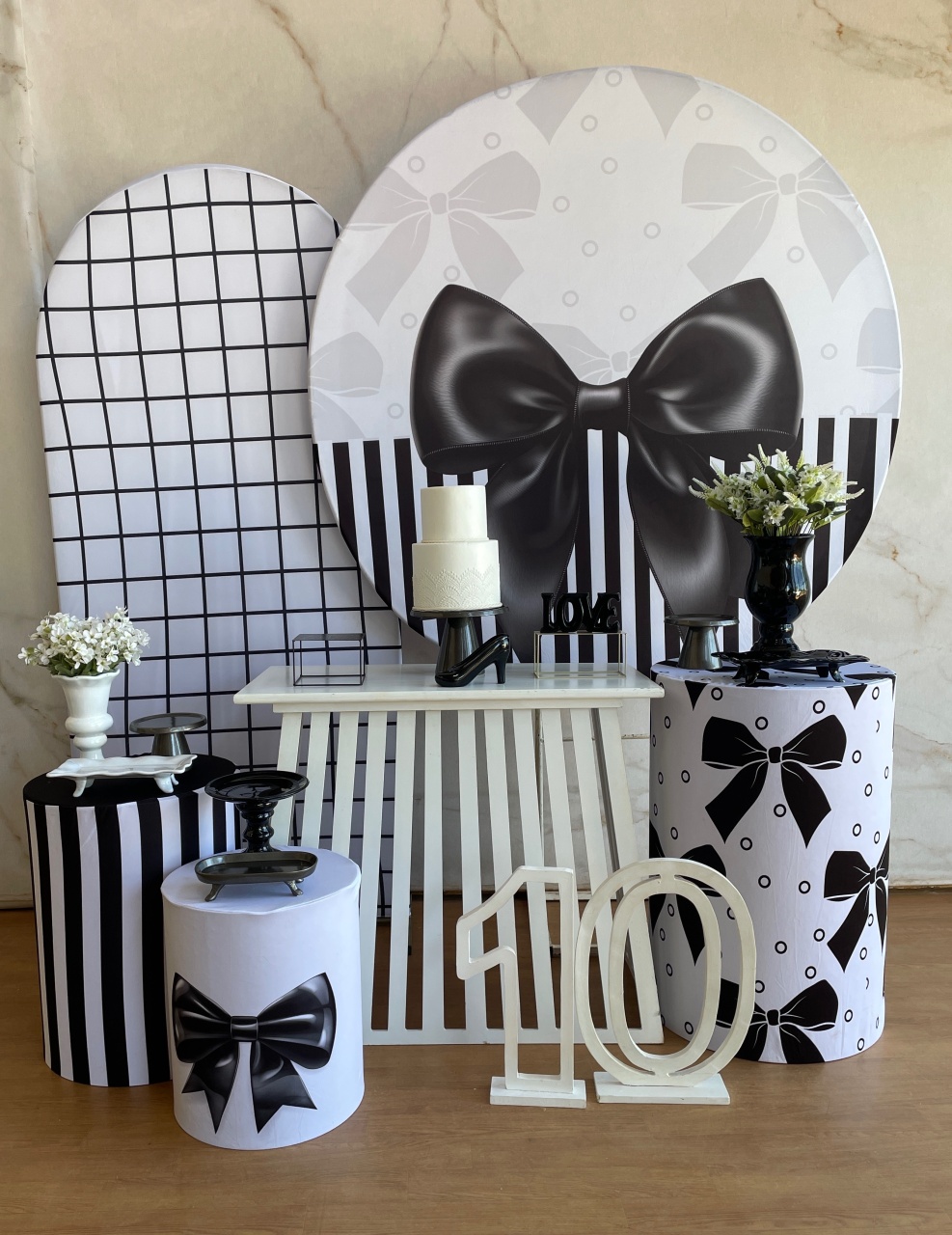 Kit diamante laços preto 