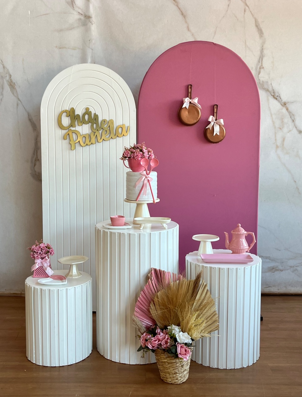 Chá de Panela Rosa- Luxo - Cantinho da Cris Reis