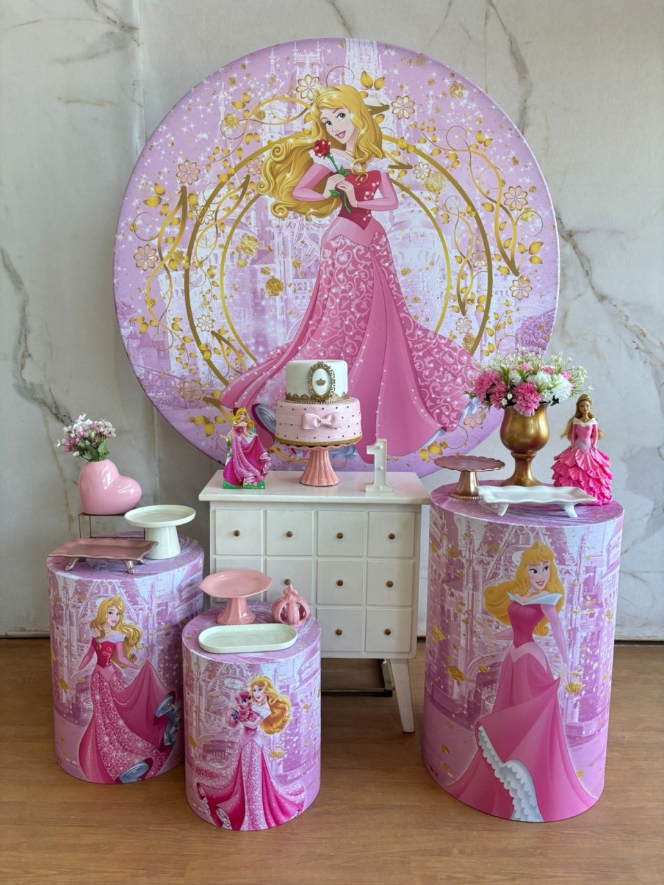 Kit Ouro Princesa Aurora - Cantinho da Cris Reis