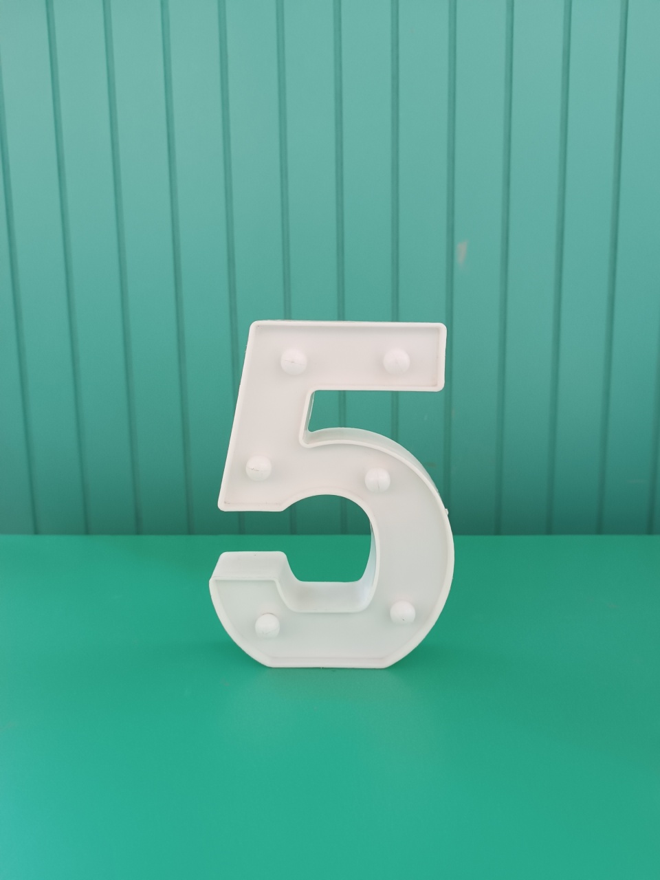 Número 5 Led de Mesa 16Cm - Cantinho da Cris Reis