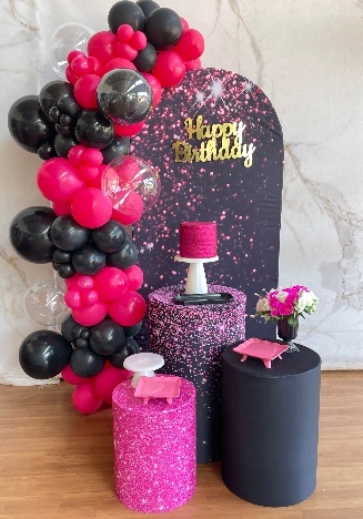Kit Happy Birthday Minimalista - Com Balões - Cantinho da Cris Reis