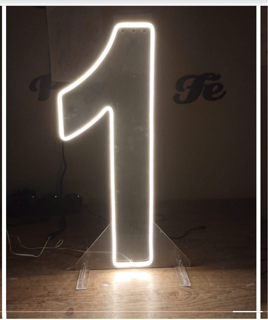 Número 1 de Led (50Cm) - Cantinho da Cris Reis