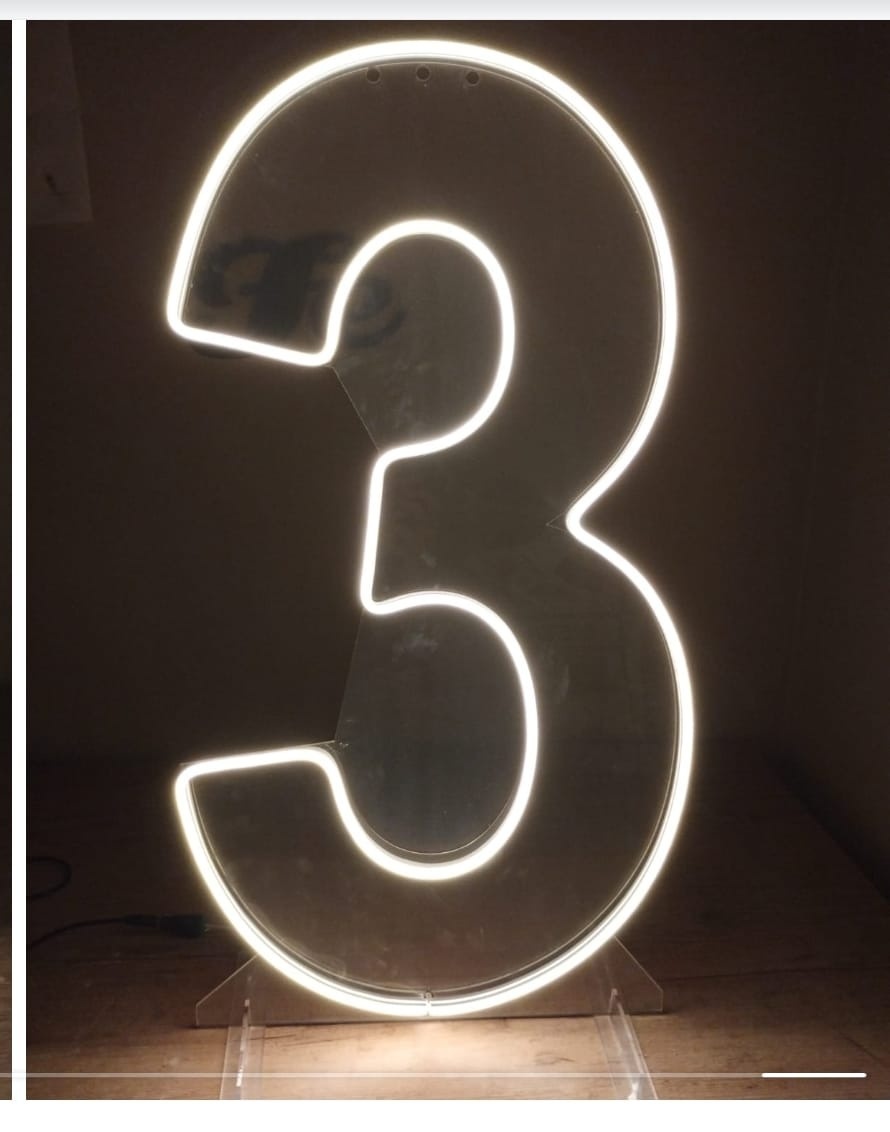 Número 3 Led  (50Cm ) - Cantinho da Cris Reis