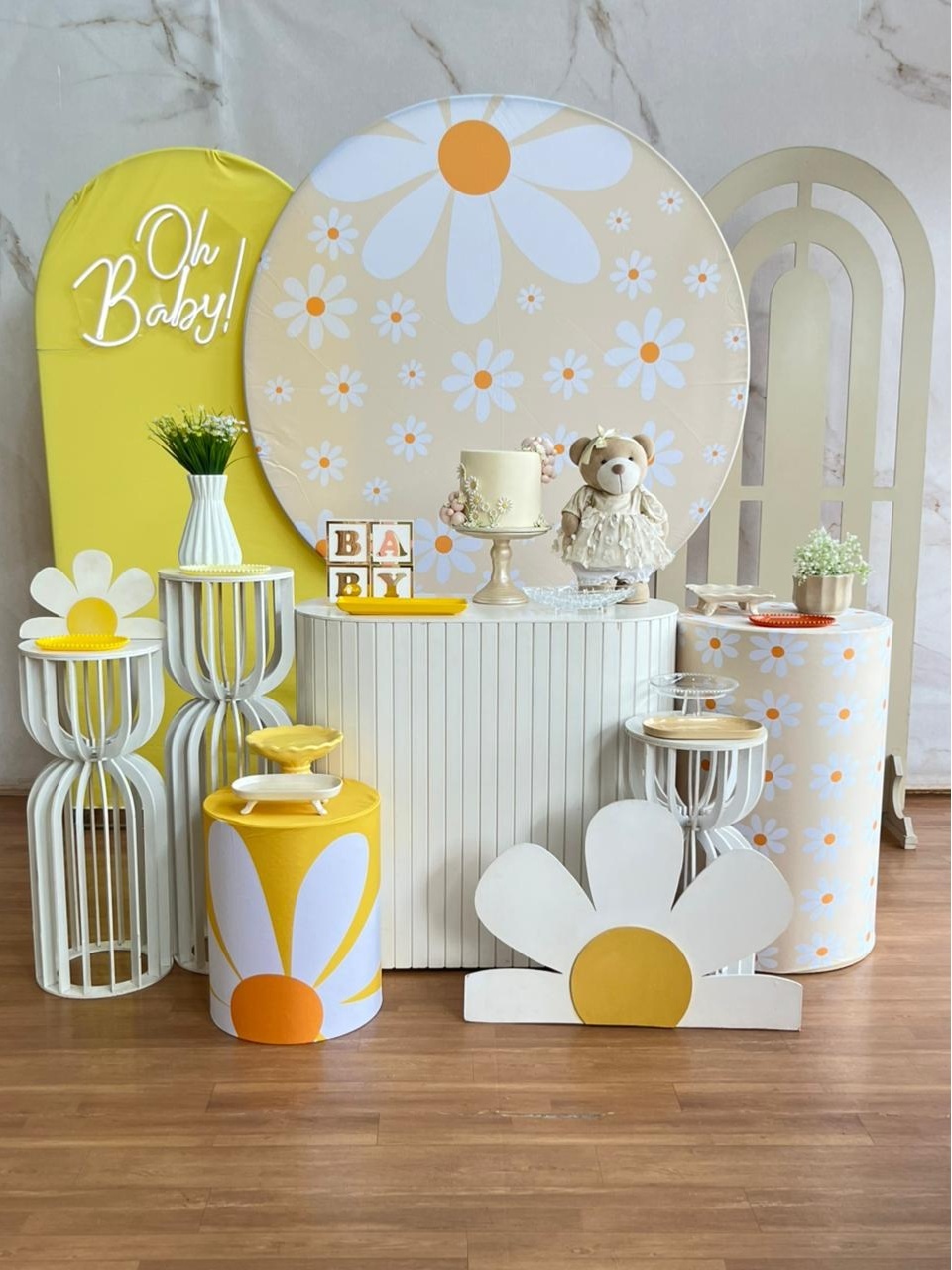 Kit Luxo Chá de Bebê Menina - Margarida - Cantinho da Cris Reis