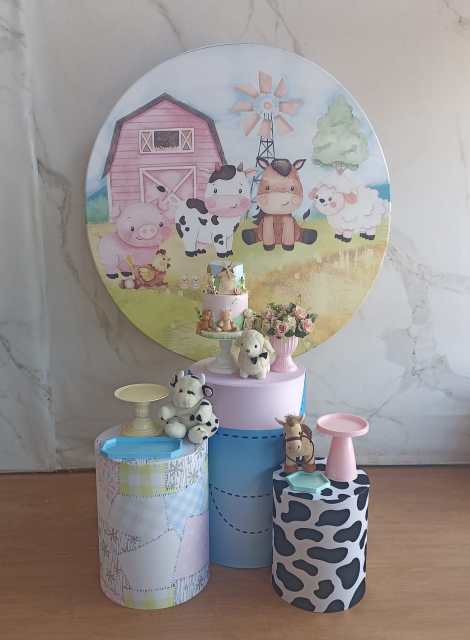 Kit Prata Fazendinha Menina  - Cantinho da Cris Reis