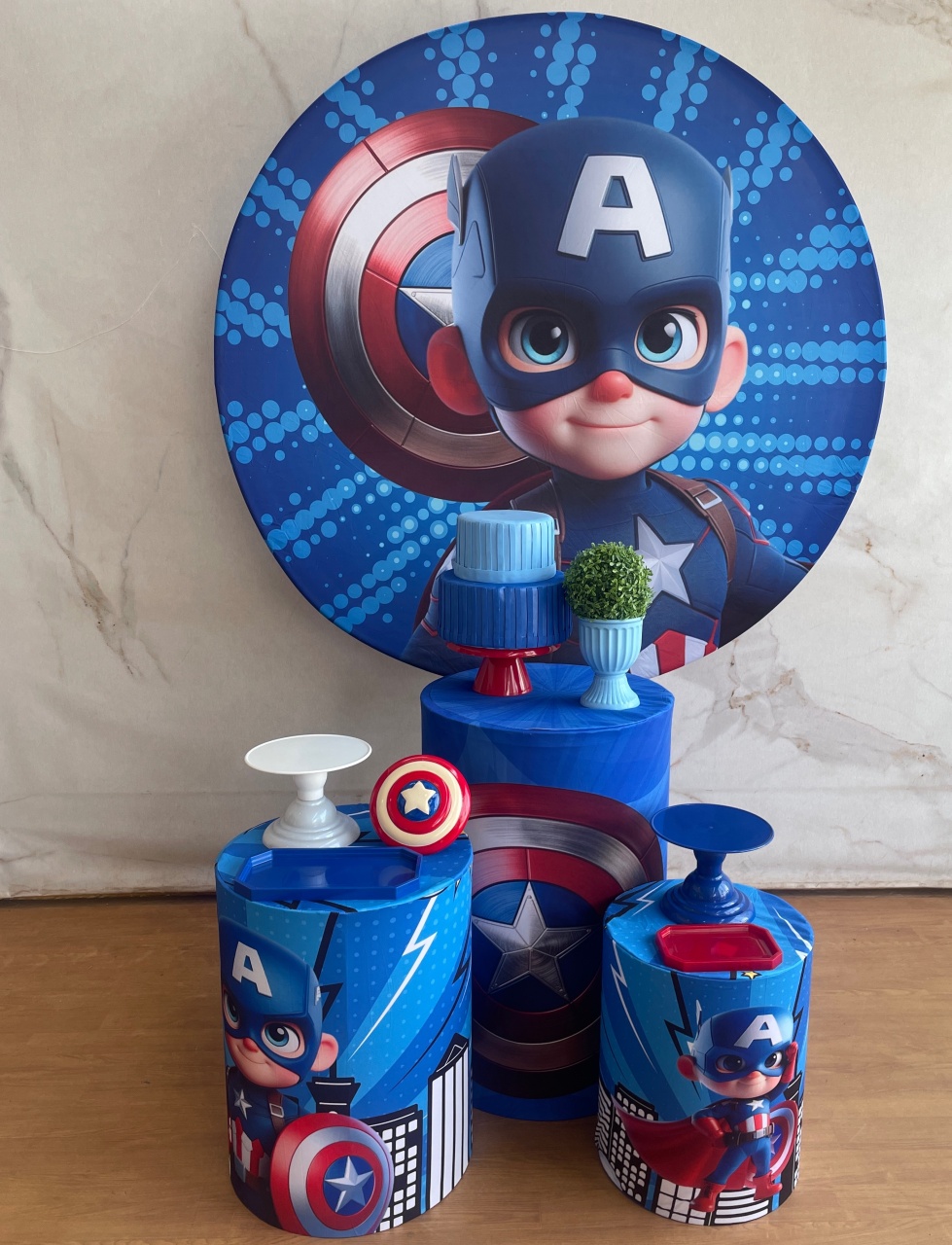 Kit Prata Capitão América Cut  - Cantinho da Cris Reis