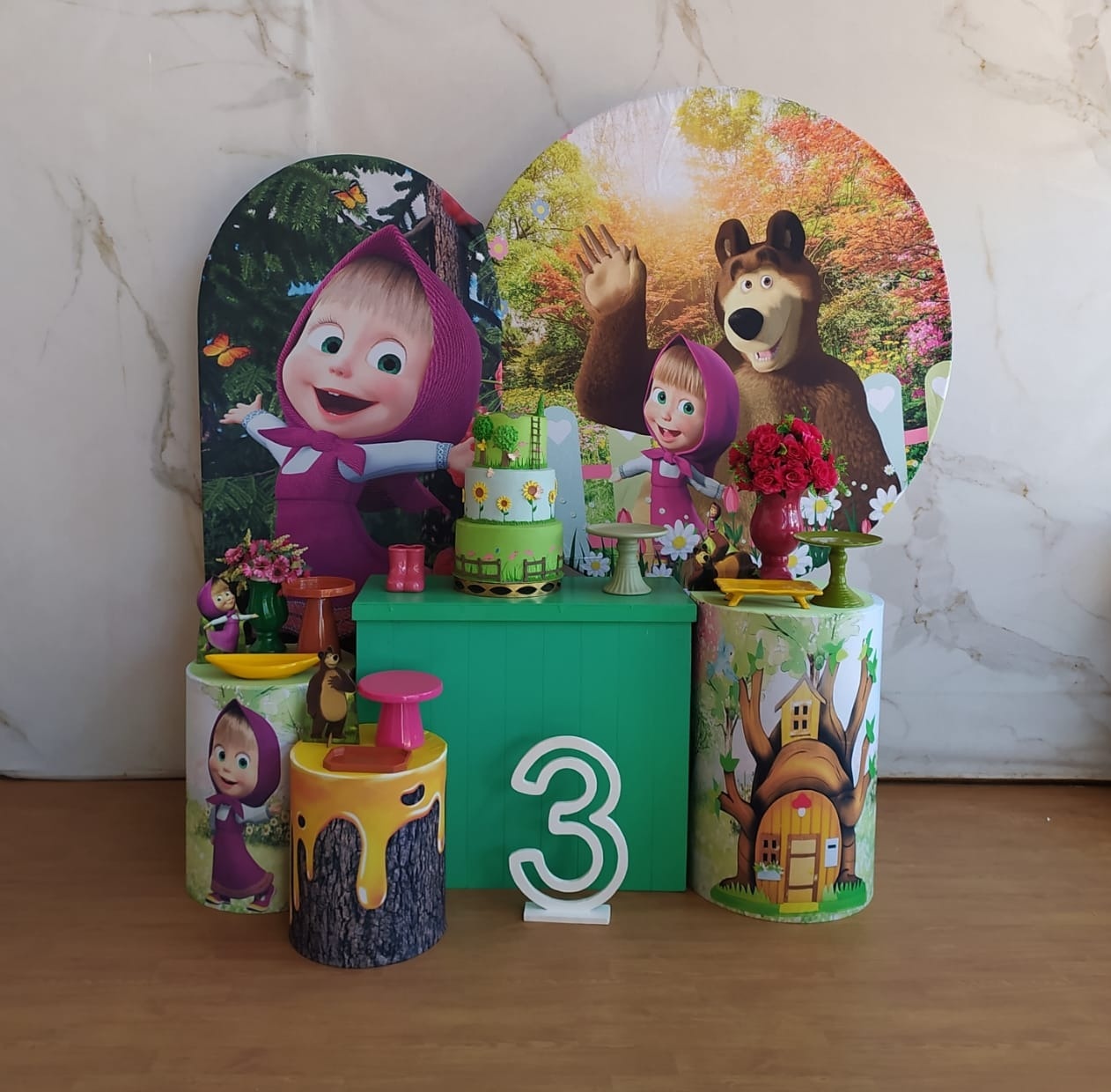 Kit Diamante Masha E O Urso  - Cantinho da Cris Reis