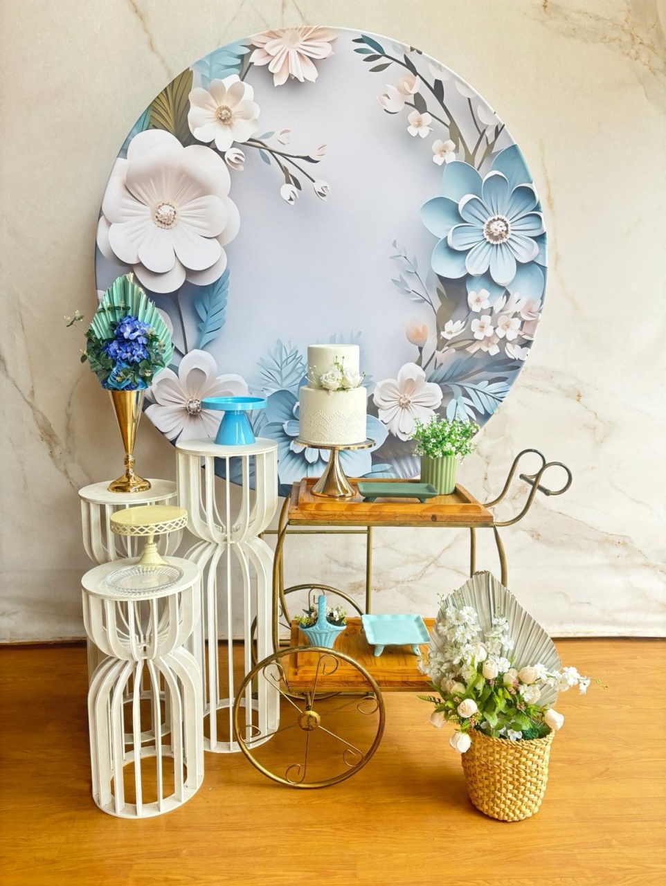 Kit Floral Com Carrinho Gourmet (2)  - Cantinho da Cris Reis