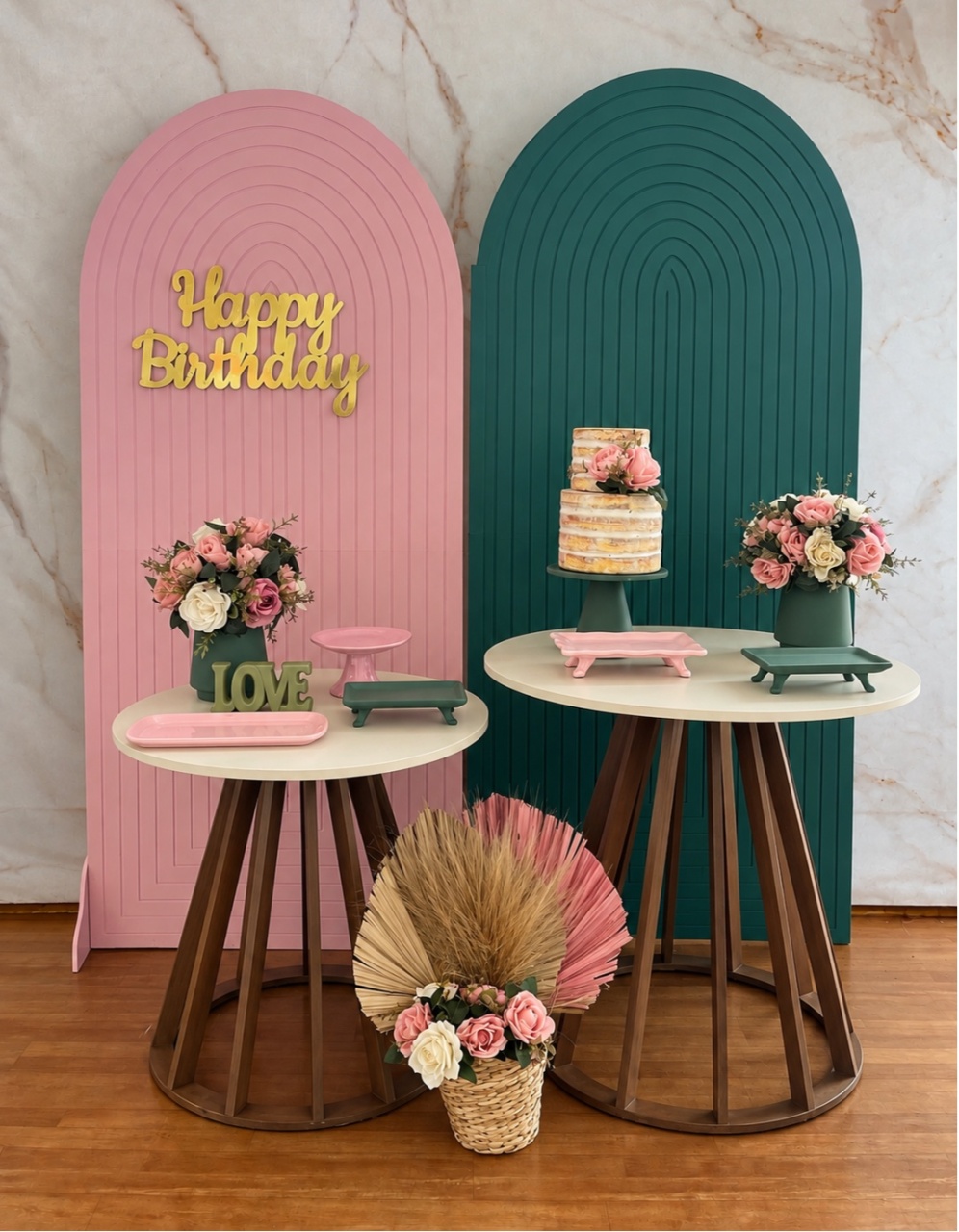 Kit Luxo Adulto- Rosa E Verde - Cantinho da Cris Reis