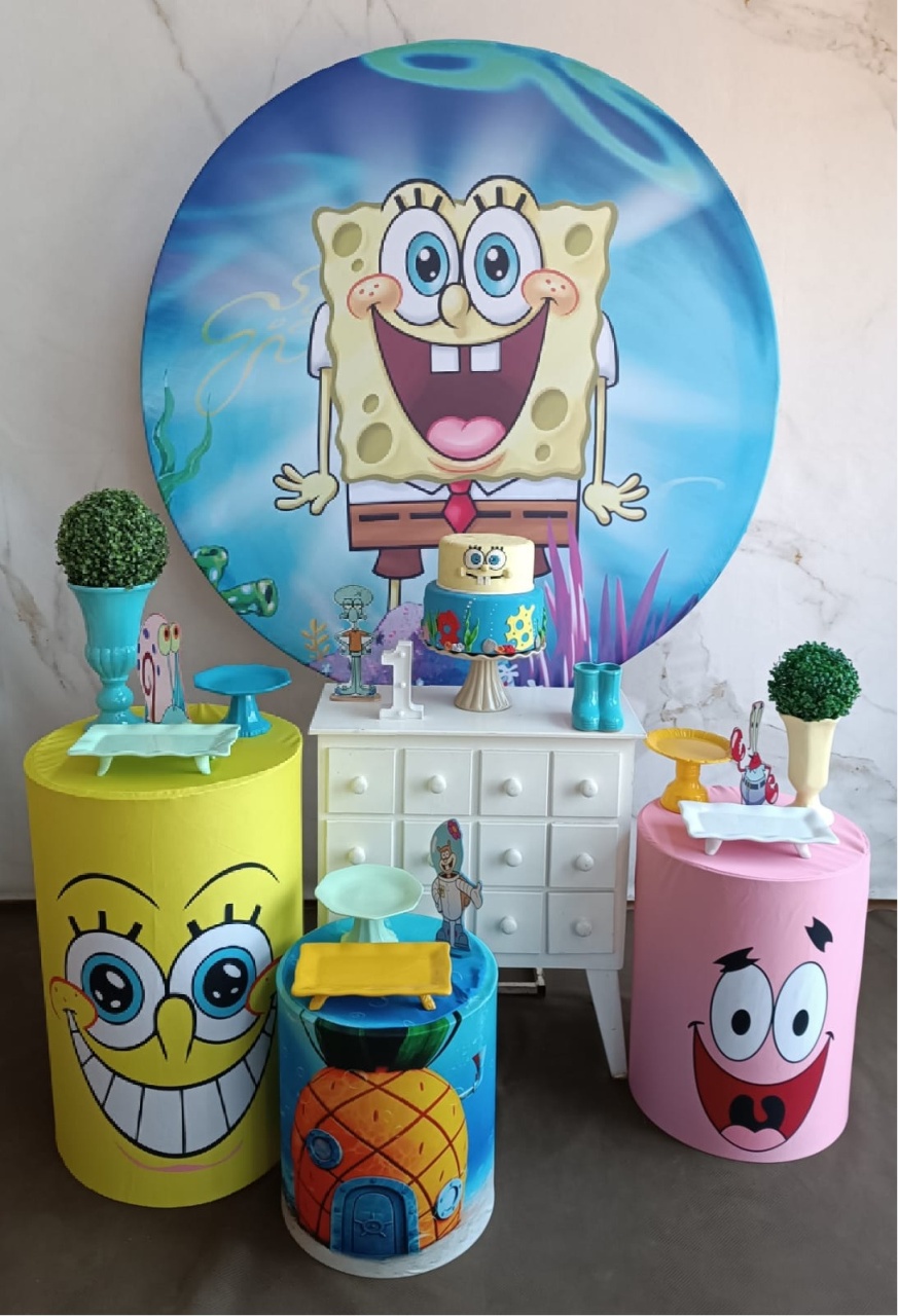 Kit Ouro Bob Esponja  - Cantinho da Cris Reis