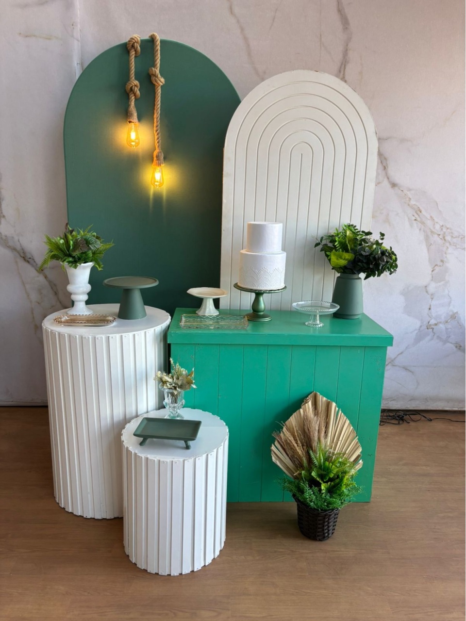 Kit Luxo Verde E Branco 2 - Cantinho da Cris Reis