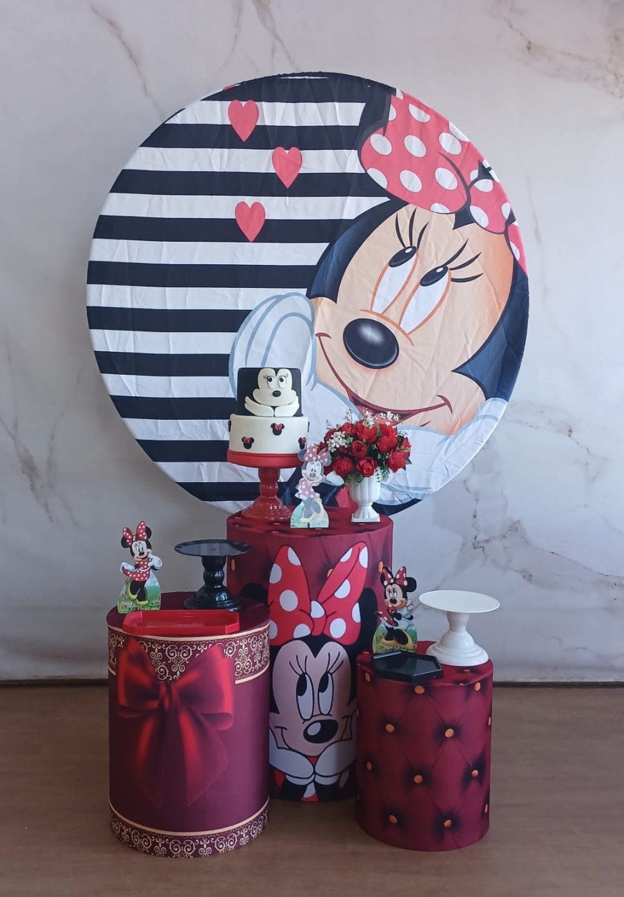 Kit Prata Minnie Vermelho 2 - Cantinho da Cris Reis