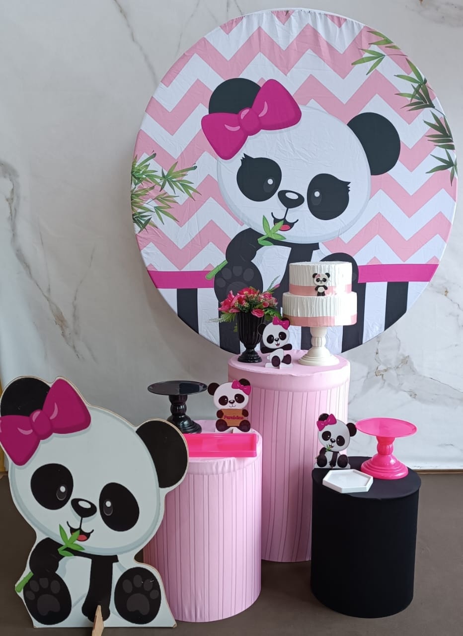 Kit Prata- Panda Menina - Cantinho da Cris Reis