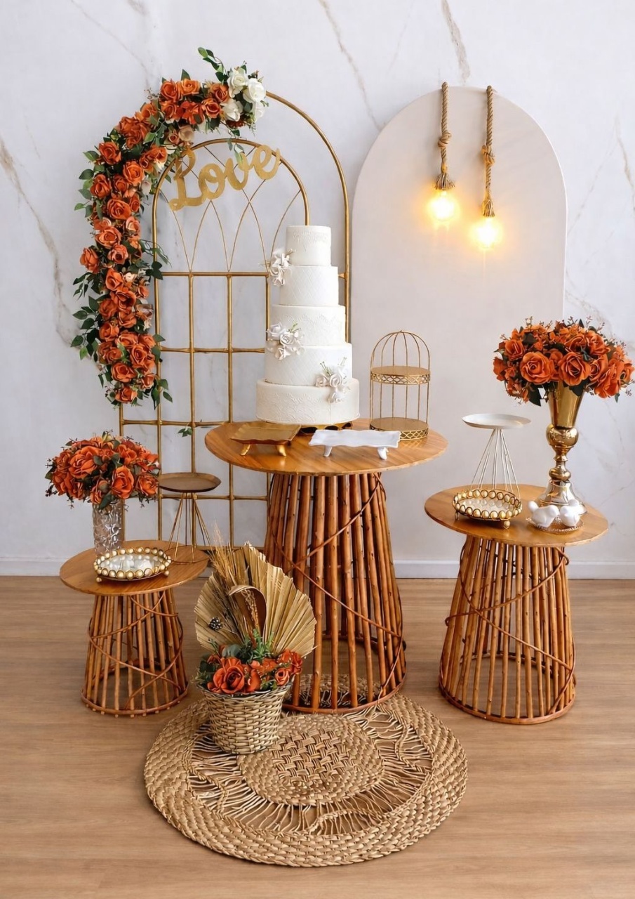 Kit Casamento Cascata de Flor Terracota - Cantinho da Cris Reis