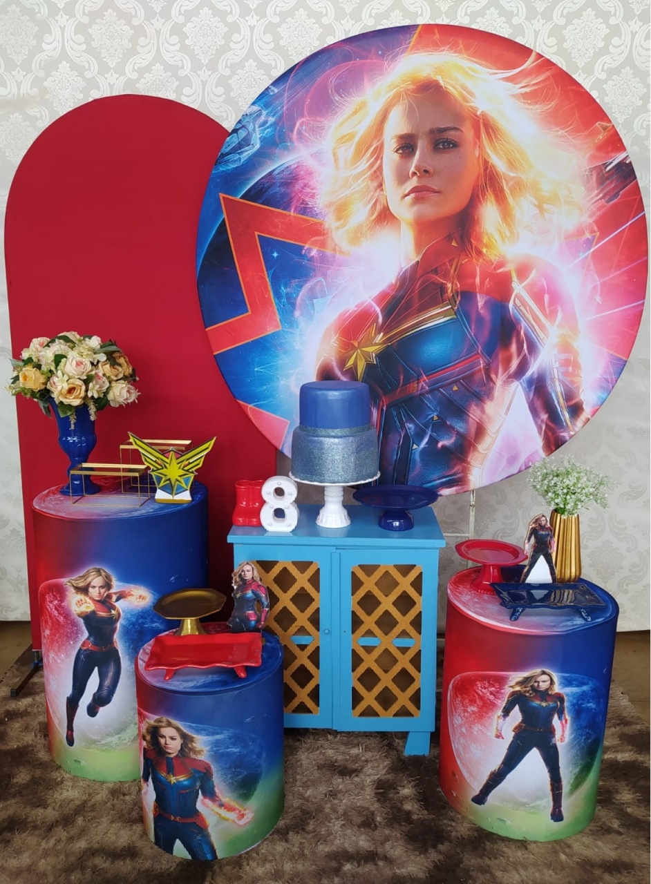 Kit Diamante Capitã Marvel - Cantinho da Cris Reis