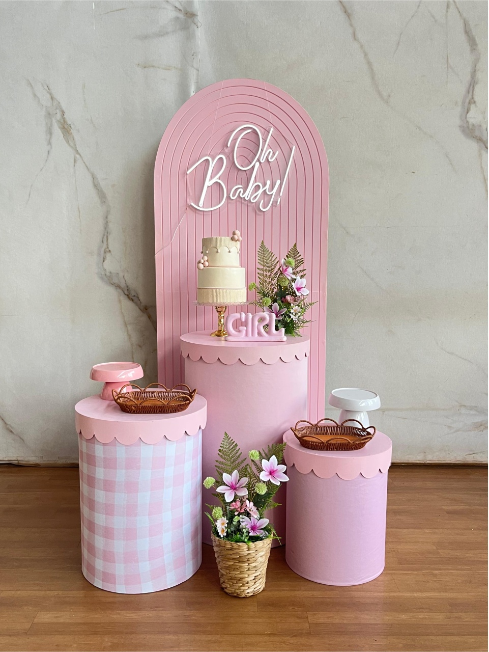 Kit Minimalista Chá de Bebê - Menina - Cantinho da Cris Reis