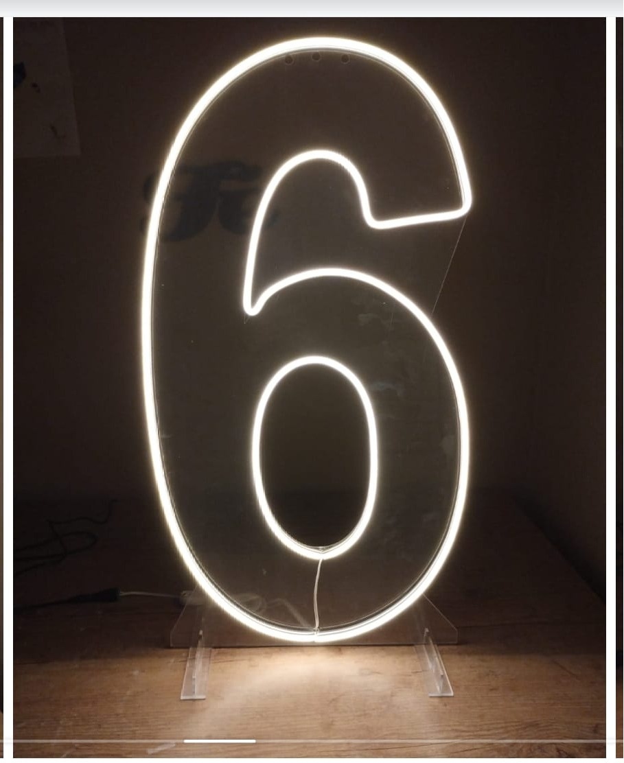 Número 6 Led  (50Cm ) - Cantinho da Cris Reis