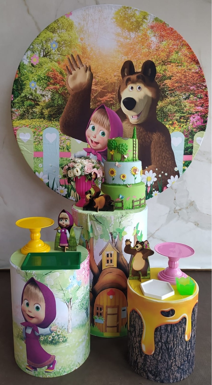 Kit Prata  Masha E O Urso  - Cantinho da Cris Reis