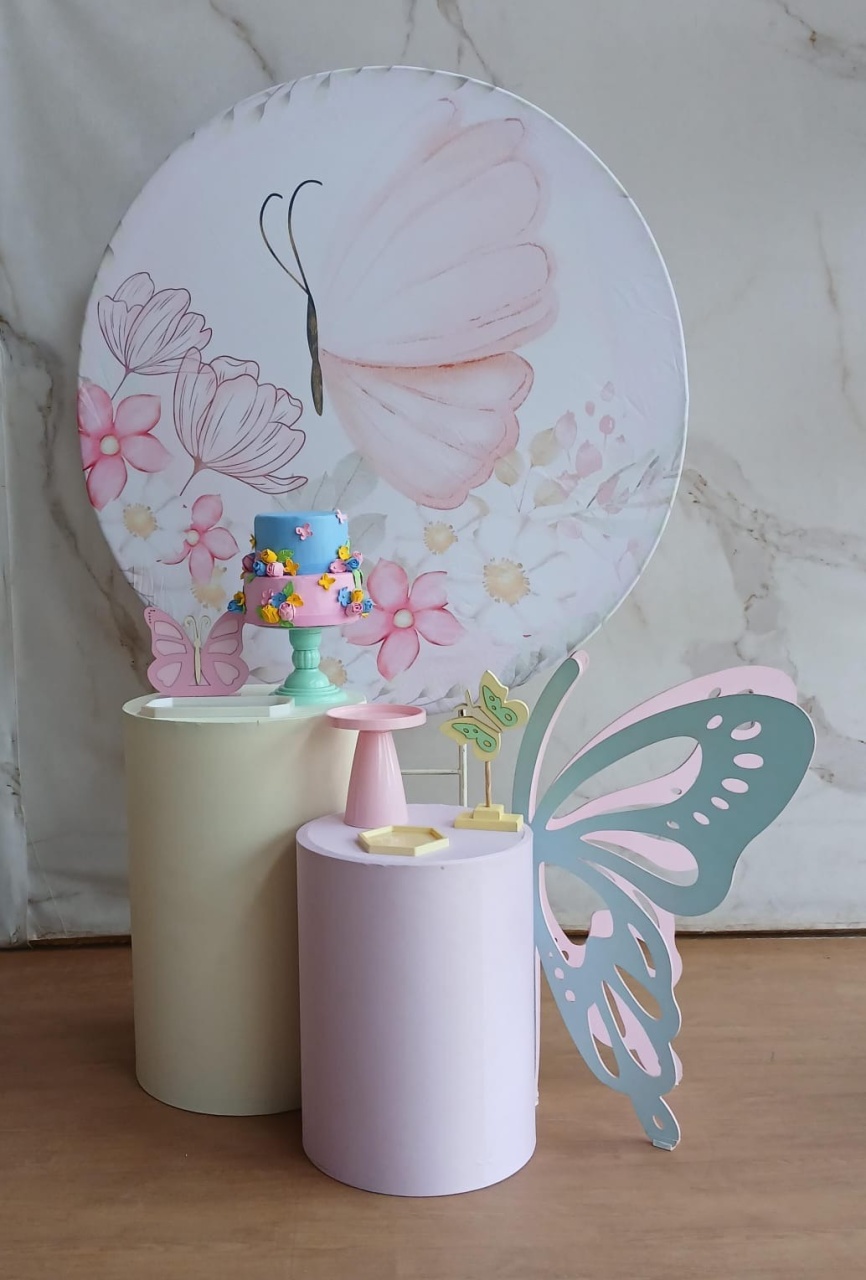 Kit Prata Chá de Bebê Menina- Borboleta 1 - Cantinho da Cris Reis