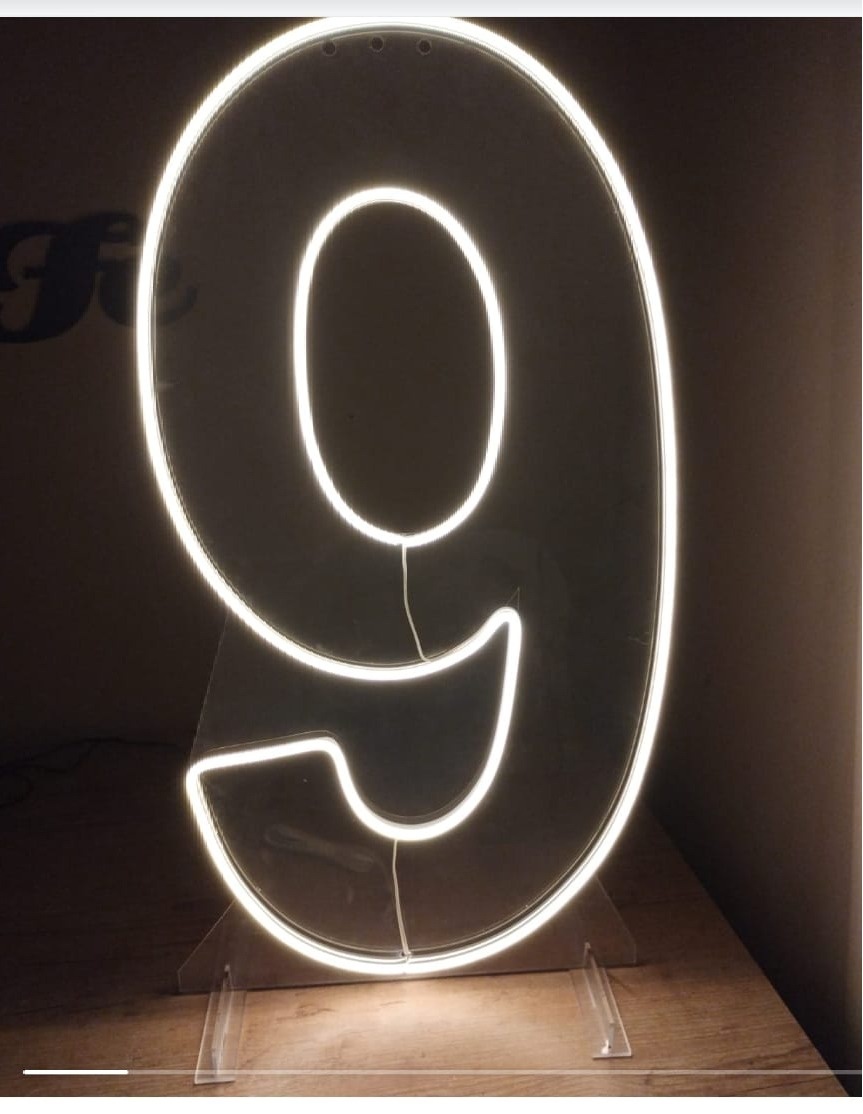Número 9 Led ( 50Cm  ) - Cantinho da Cris Reis