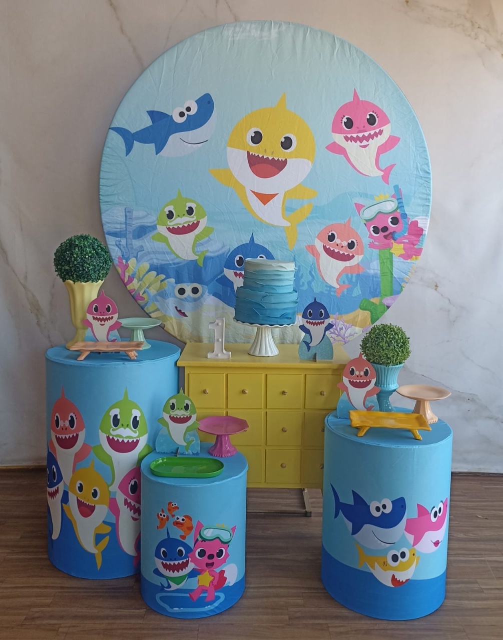 Kit Ouro Baby Shark Menino  - Cantinho da Cris Reis