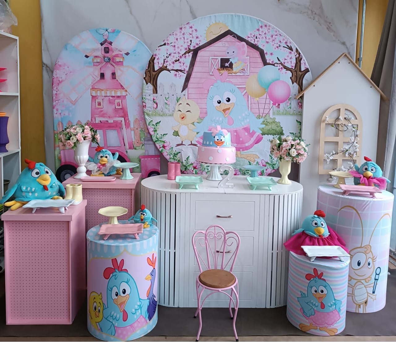 Kit  Luxo- Galinha Pintadinha Menina  - Cantinho da Cris Reis