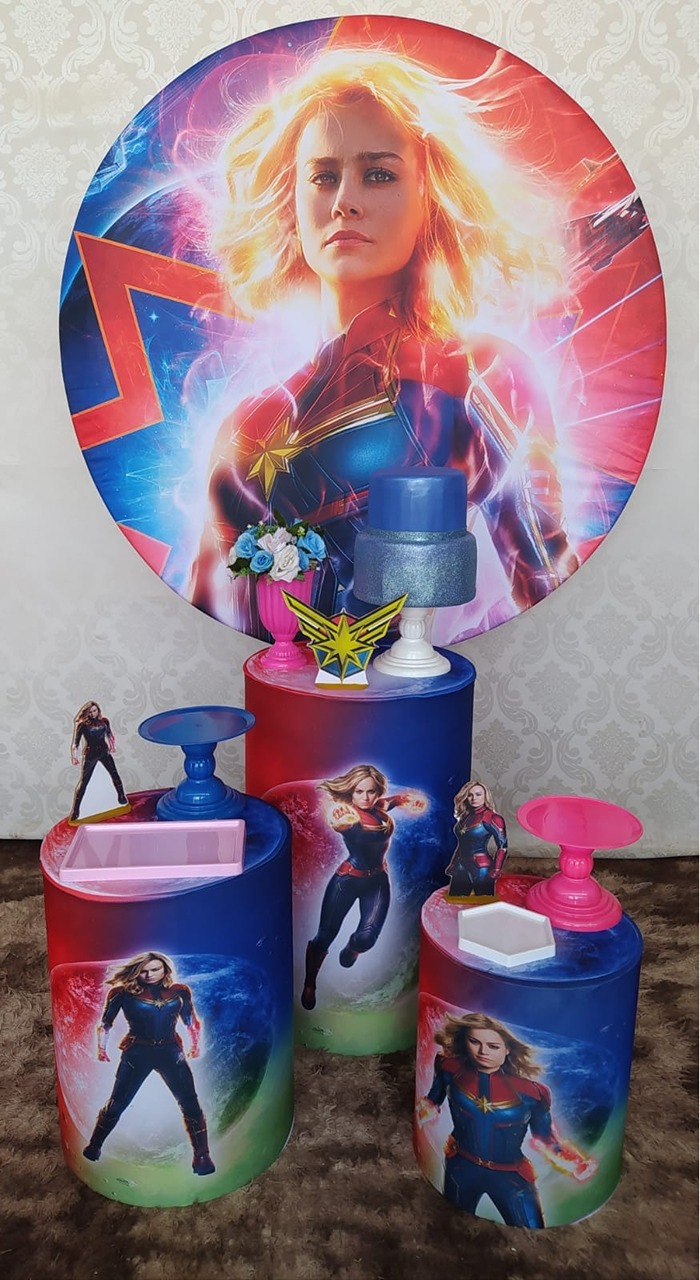 Kit Prata Capitã Marvel - Cantinho da Cris Reis