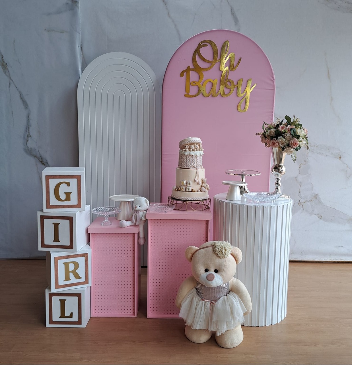 Kit Composição Chá de Bebê Menina (2) - Cantinho da Cris Reis