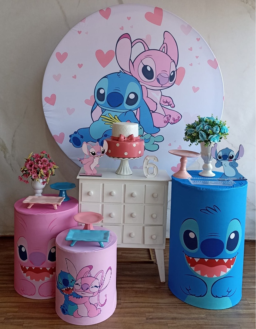 Kit Ouro Angel E Stitch  - Cantinho da Cris Reis