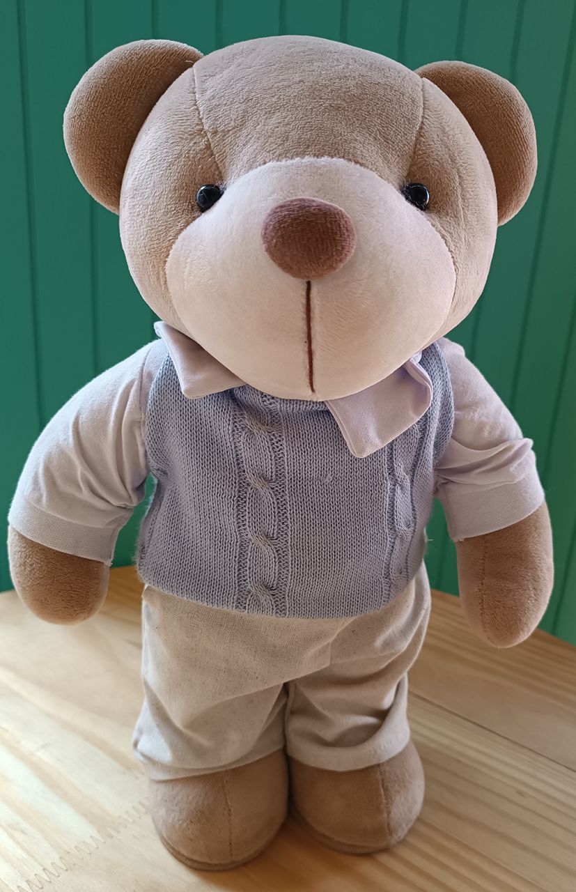 Urso Menino Luxo  - Cantinho da Cris Reis