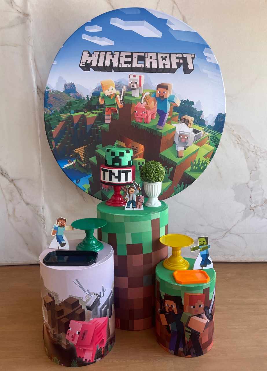 Kit Prata Minecraft 2 - Cantinho da Cris Reis