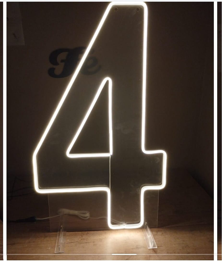 Número 4 Led  (50Cm ) - Cantinho da Cris Reis