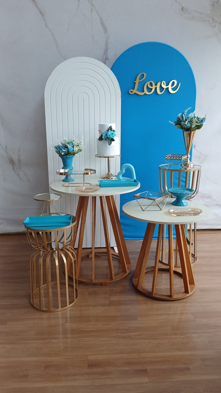Kit  Luxo Azul Turquesa - Noivado / Casamento  - Cantinho da Cris Reis