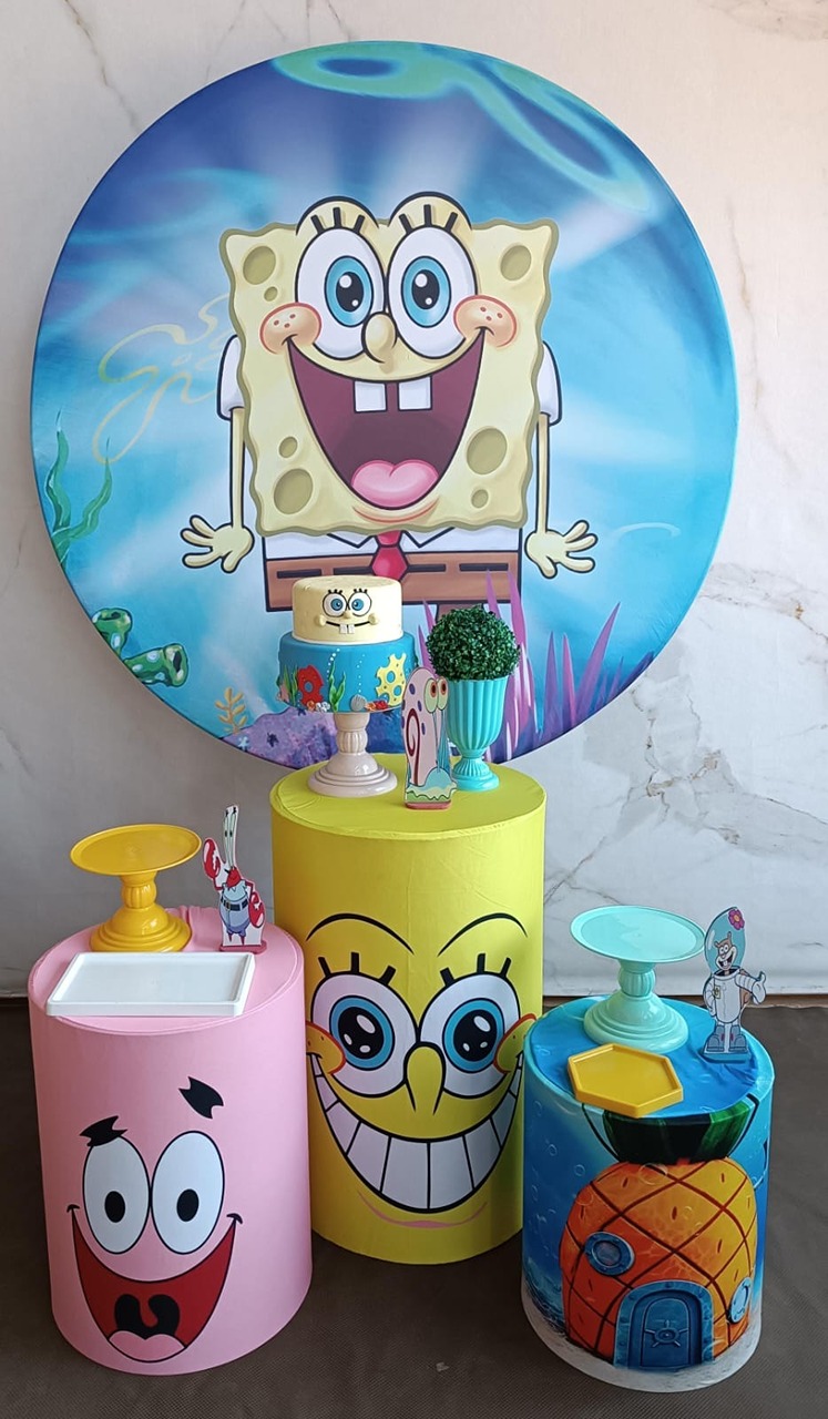 Kit Prata Bob Esponja  - Cantinho da Cris Reis
