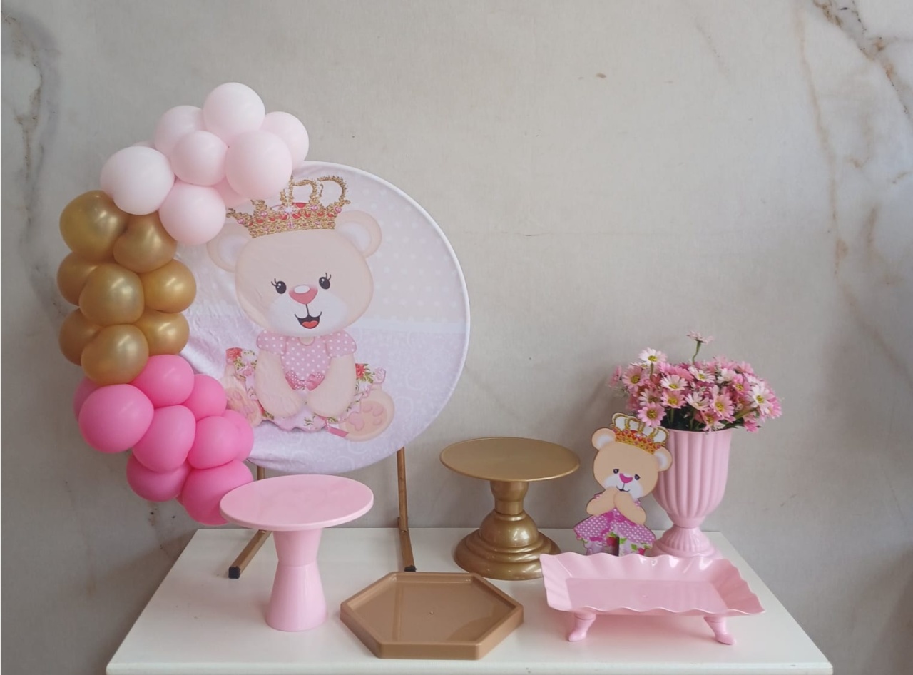 Festa Na Mesa Chá de Bebê - Ursinha Princesa - Cantinho da Cris Reis