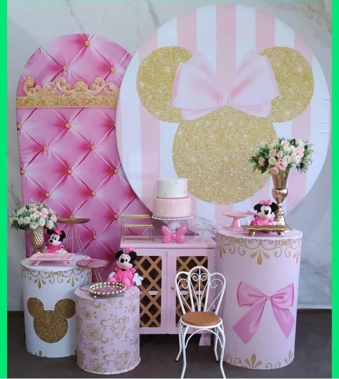 Kit Diamante Minnie Dourada  - Cantinho da Cris Reis