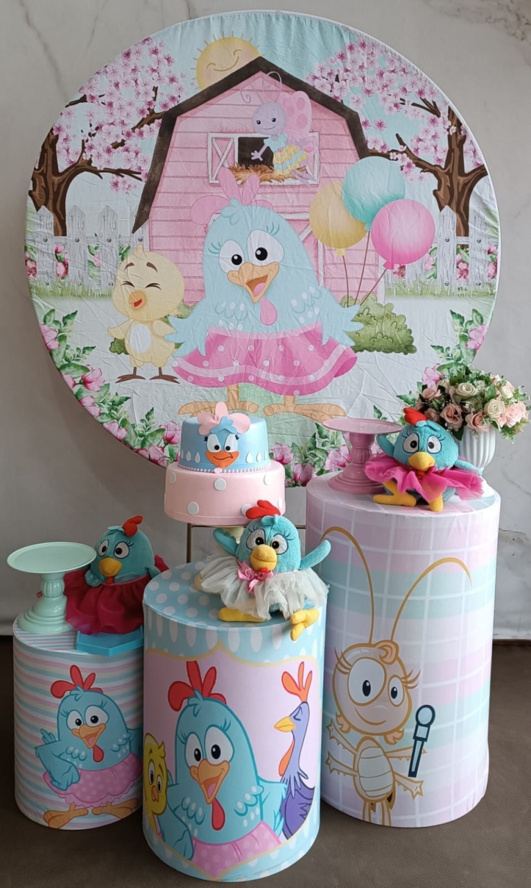 Kit Prata Galinha Pintadinha Menina  - Cantinho da Cris Reis