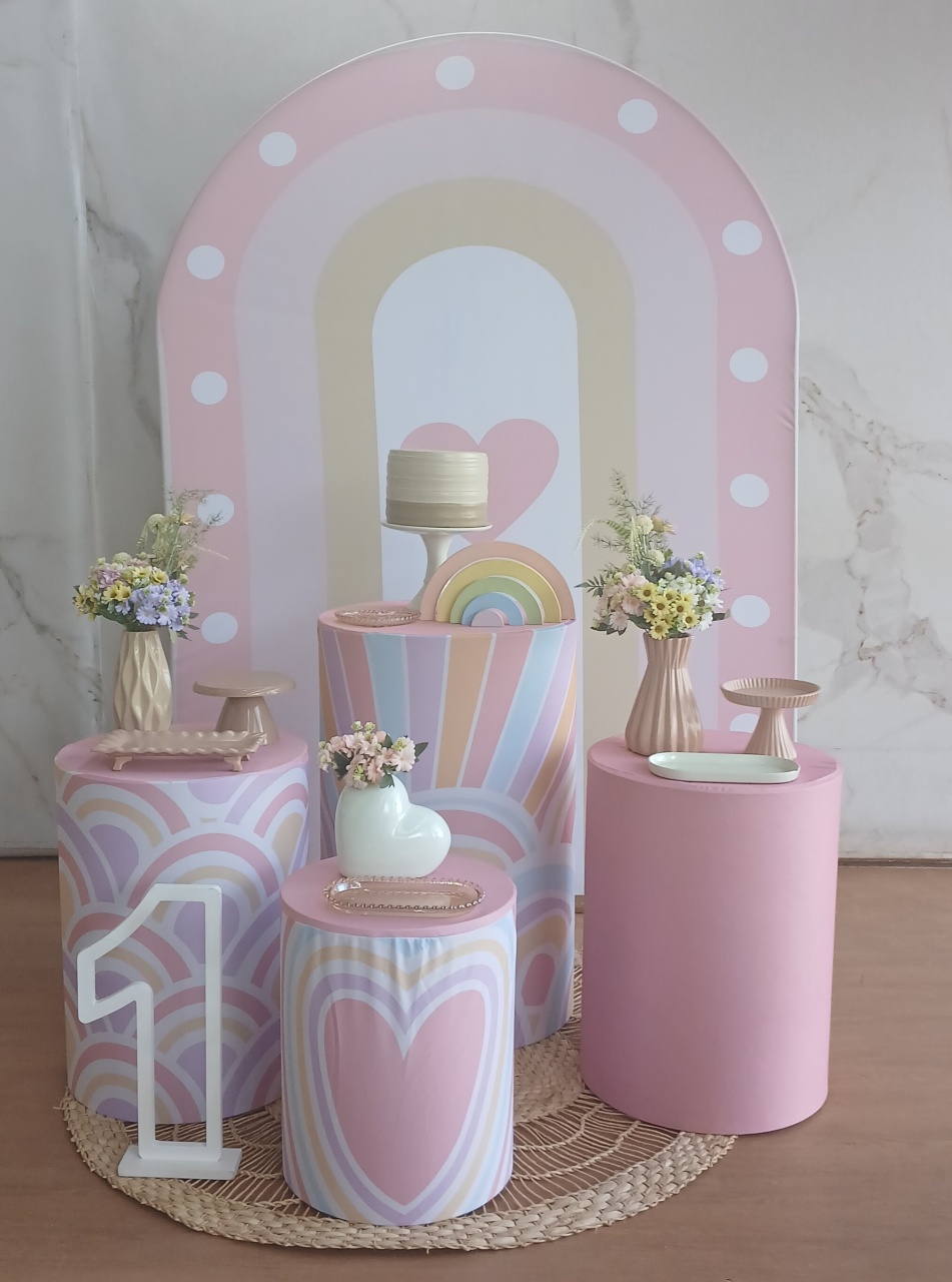 Kit Arco Iris Boho Rosa - Cantinho da Cris Reis