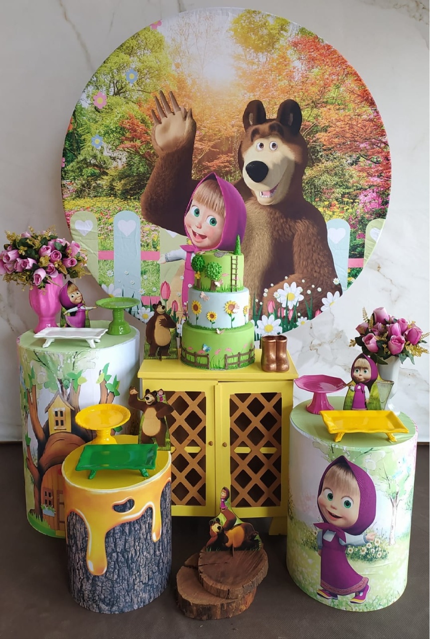 Kit Ouro Masha E O Urso  - Cantinho da Cris Reis