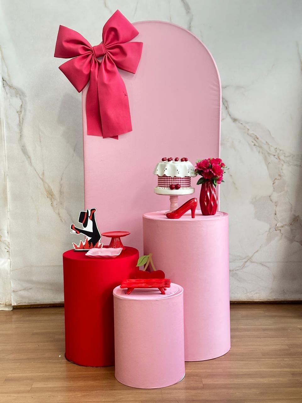 Chá Lingerie Rosa E Vermelho - Cantinho da Cris Reis