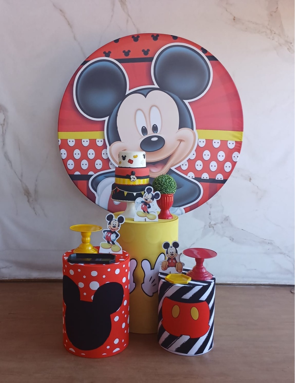 Kit Prata Mickey Vermelho - Cantinho da Cris Reis