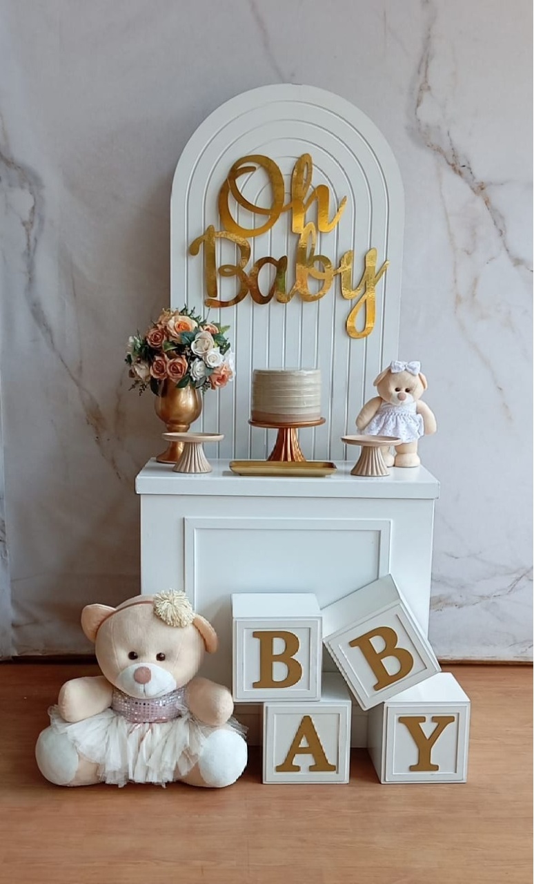 Chá de Bebê Menina Minimalista 