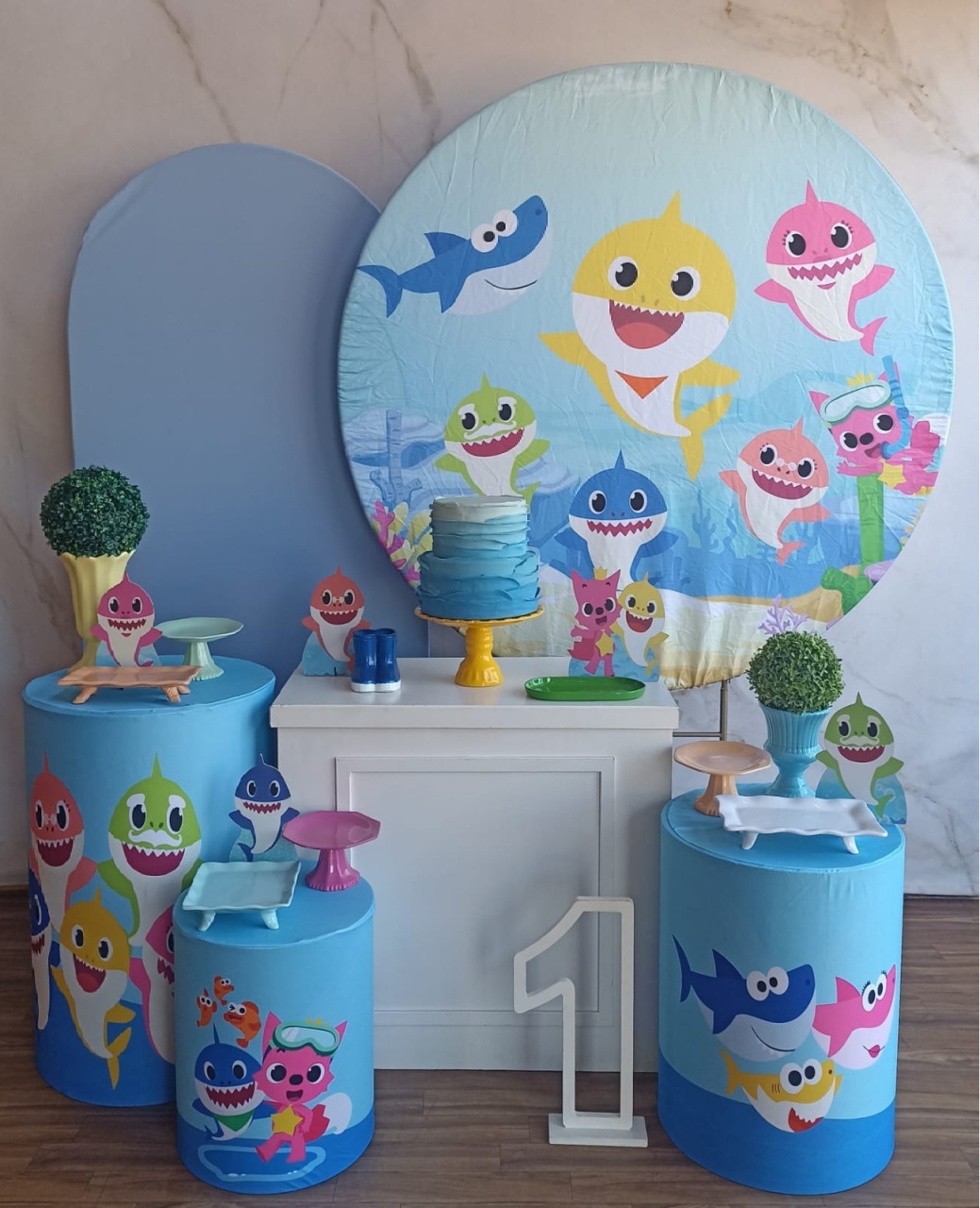 Kit Diamante Baby Shark Menino  - Cantinho da Cris Reis