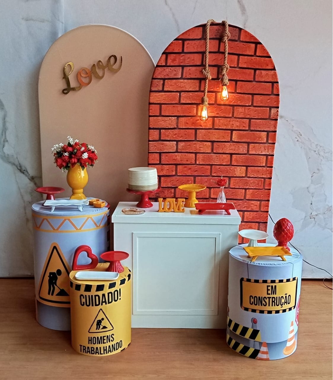 Kit Casamento Em Construção  - Cantinho da Cris Reis