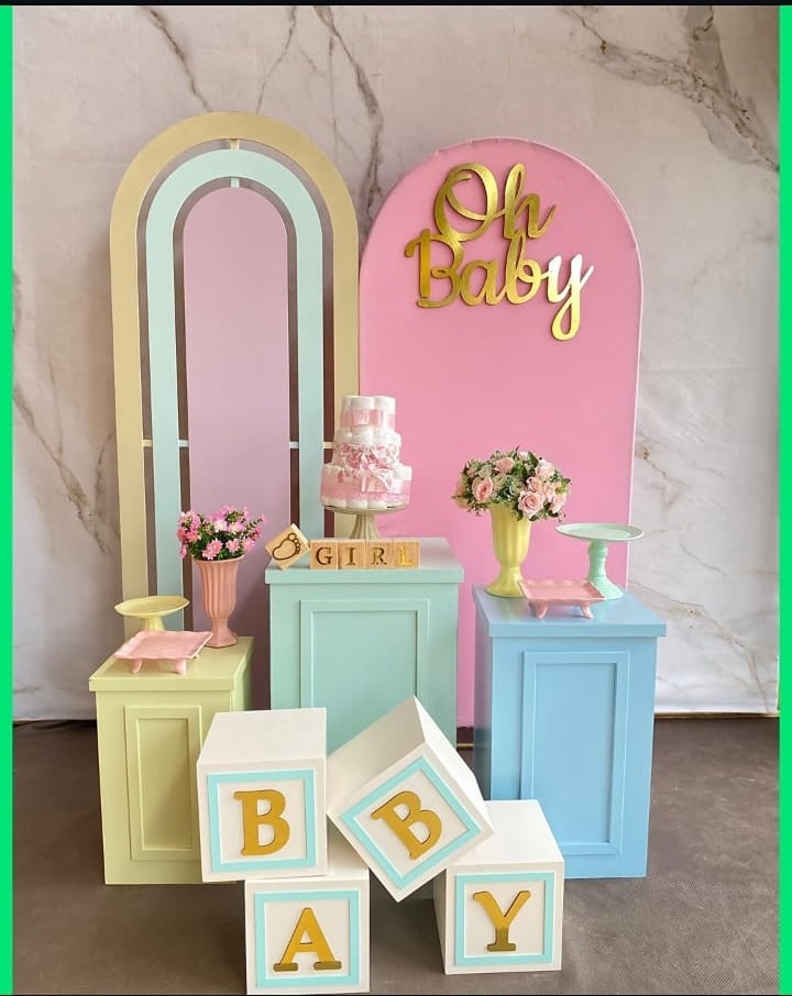 Kit Luxo Chá de Bebê Menina 3 - Cantinho da Cris Reis