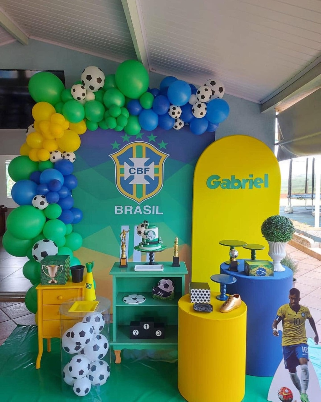Brasil Placa + Painel Romano - FABIANA LOPES DECORACOES